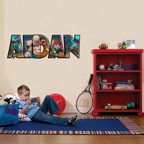 Kids TV Series Characters Personalized Custom Name Wall Sticker Decal WP79
