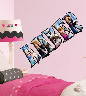 Frozen Personalized Custom Name Wall Sticker Decal WP80