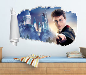 Harry Potter 3D Torn Paper Effect Decal Wall Sticker WT113