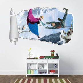 Frozen 3D Torn Paper Hole Ripped Effect Decal Wall Sticker WT53