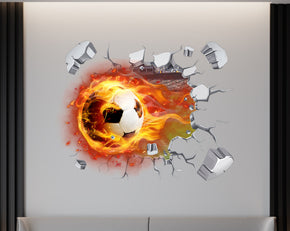 Soccer Ball 3D Explosion Effect Wall Sticker Decal WC401