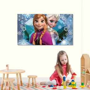 Elsa And Anna Frozen Canvas Print Giclee CA04