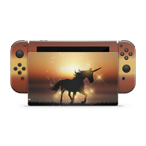 Unicorn Fantasy Sunset Nintendo Switch Skin Decal For Console NSF22