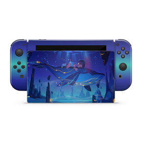 Ocean Space Fantasy Personalized Nintendo Switch Skin Decal For Console NSF17