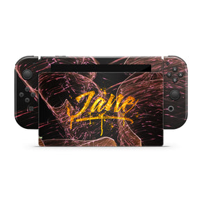 Blazing Lights Personalized Nintendo Switch Skin Decal For Console NSF08