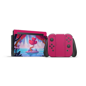 Pink Forest Hearts Nintendo Switch Skin Decal For Console NSF20