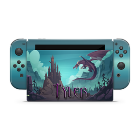 Dragon Fantasy Personalized Nintendo Switch Skin Decal For Console NSF10