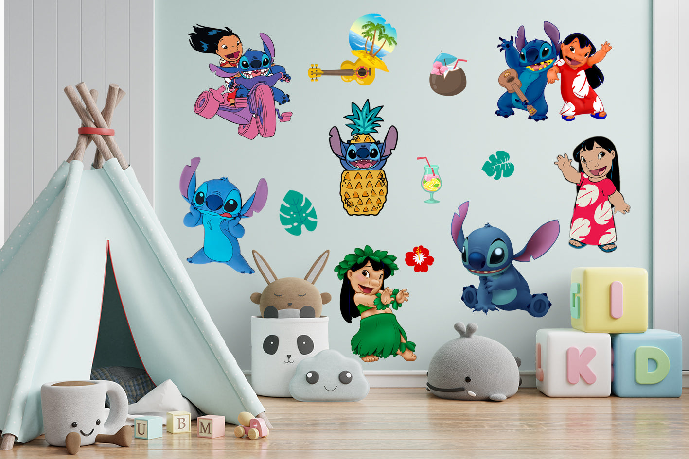 Lilo & Stitch Wall Stickers Collage Set Decals WC382 