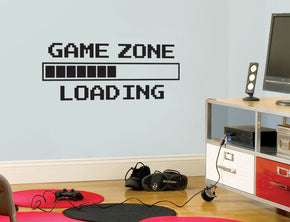GAME ZONE Video Game Room Wall Sticker Decal Stencil Silhouette ST431